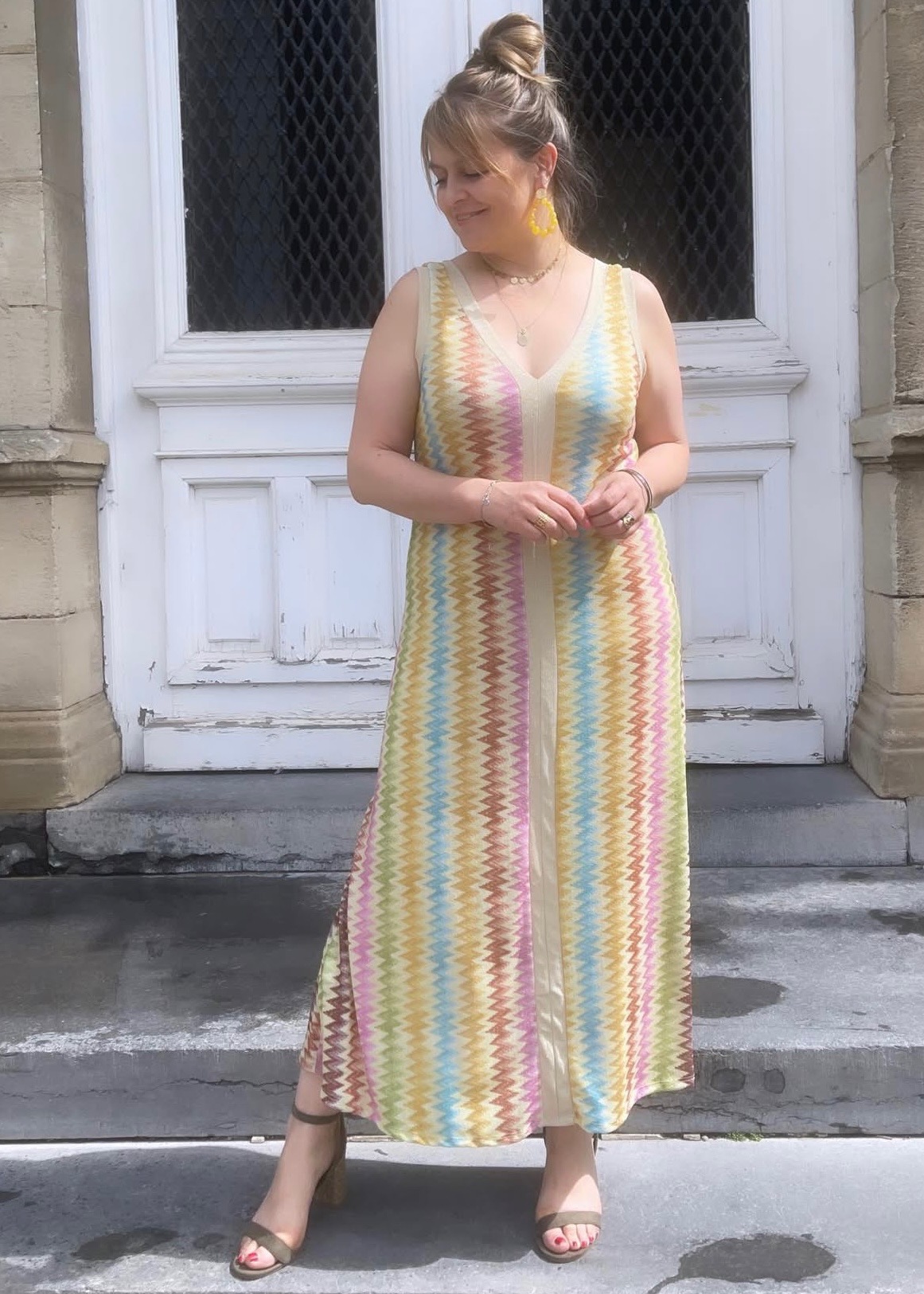 Robe aztèque jaune