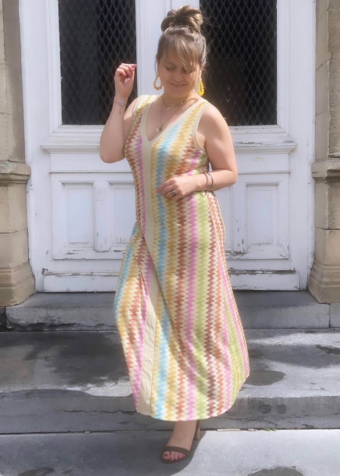 Robe aztèque jaune – Image 2
