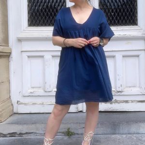 Robe basic col V marine