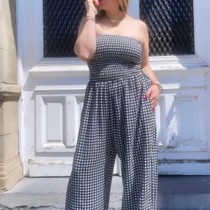 Combinaison bustier vichy